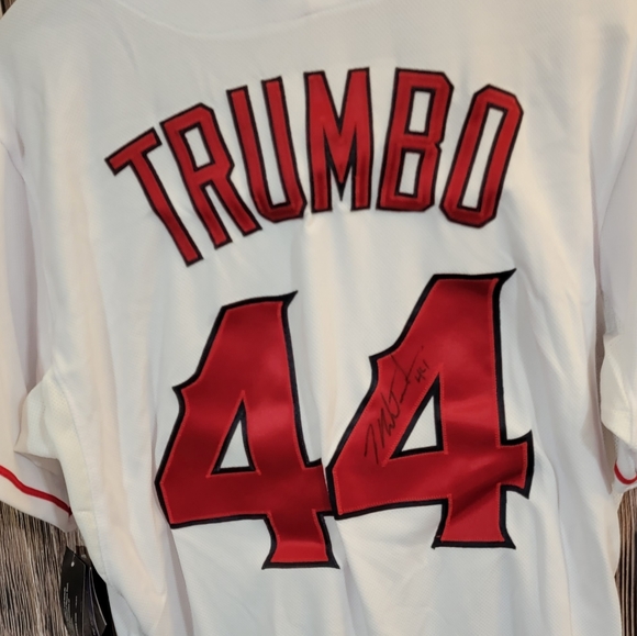 Authentic Angels Baseball Trumbo Signed Jersey #44 with Cap/Hat. - Picture 7 of 13